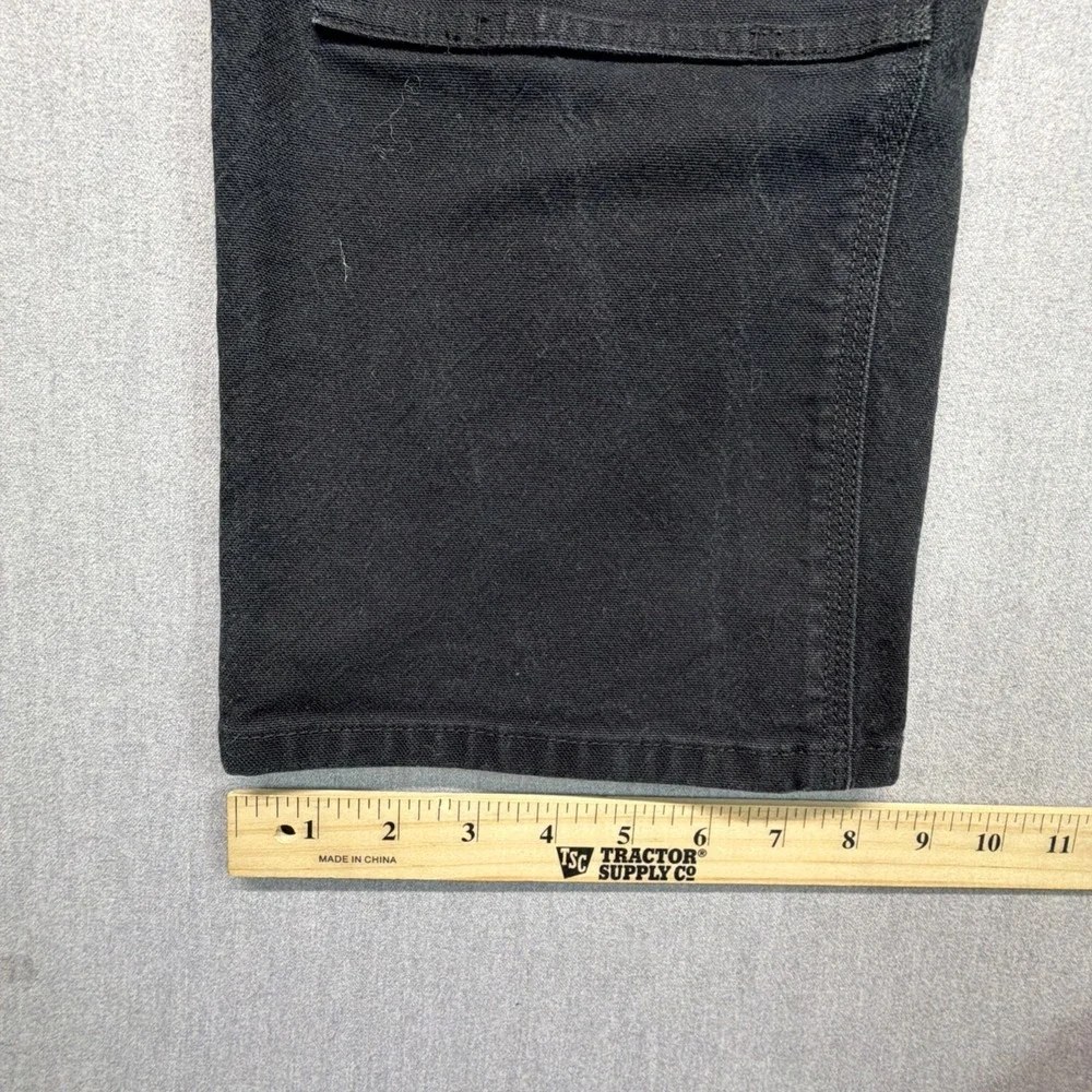 CARHARTT Jeans Mens 33x30 (Fits 32x29) Black DOUBLE KNEE Relaxed Fit Workwear